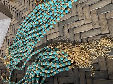 MAVİŞ FİRUZE GOLD DORİKA BİLEKLİK