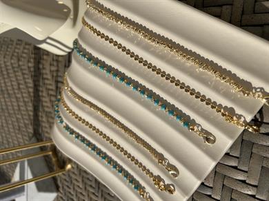 MAVİŞ FİRUZE GOLD DORİKA HALHAL