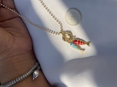 ŞANS ANNE BABA BALIK DORİKA KOLYE