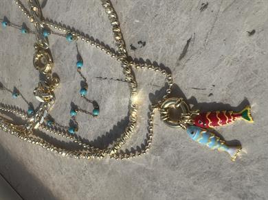 ŞANS ANNE BABA BALIK DORİKA KOLYE