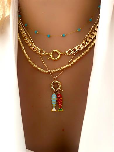 ŞANS ANNE BABA BALIK DORİKA KOLYE