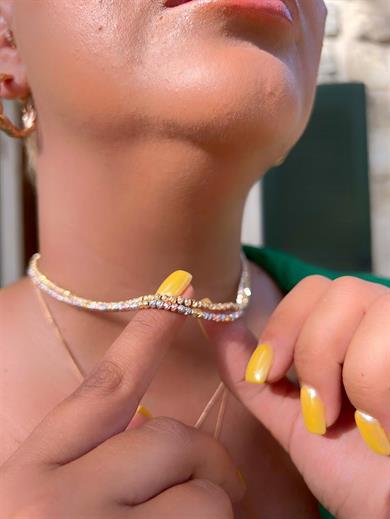 ÜÇ RENK DORİKA KOLYE