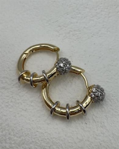 TOP TAŞLI HALKA KÜPE