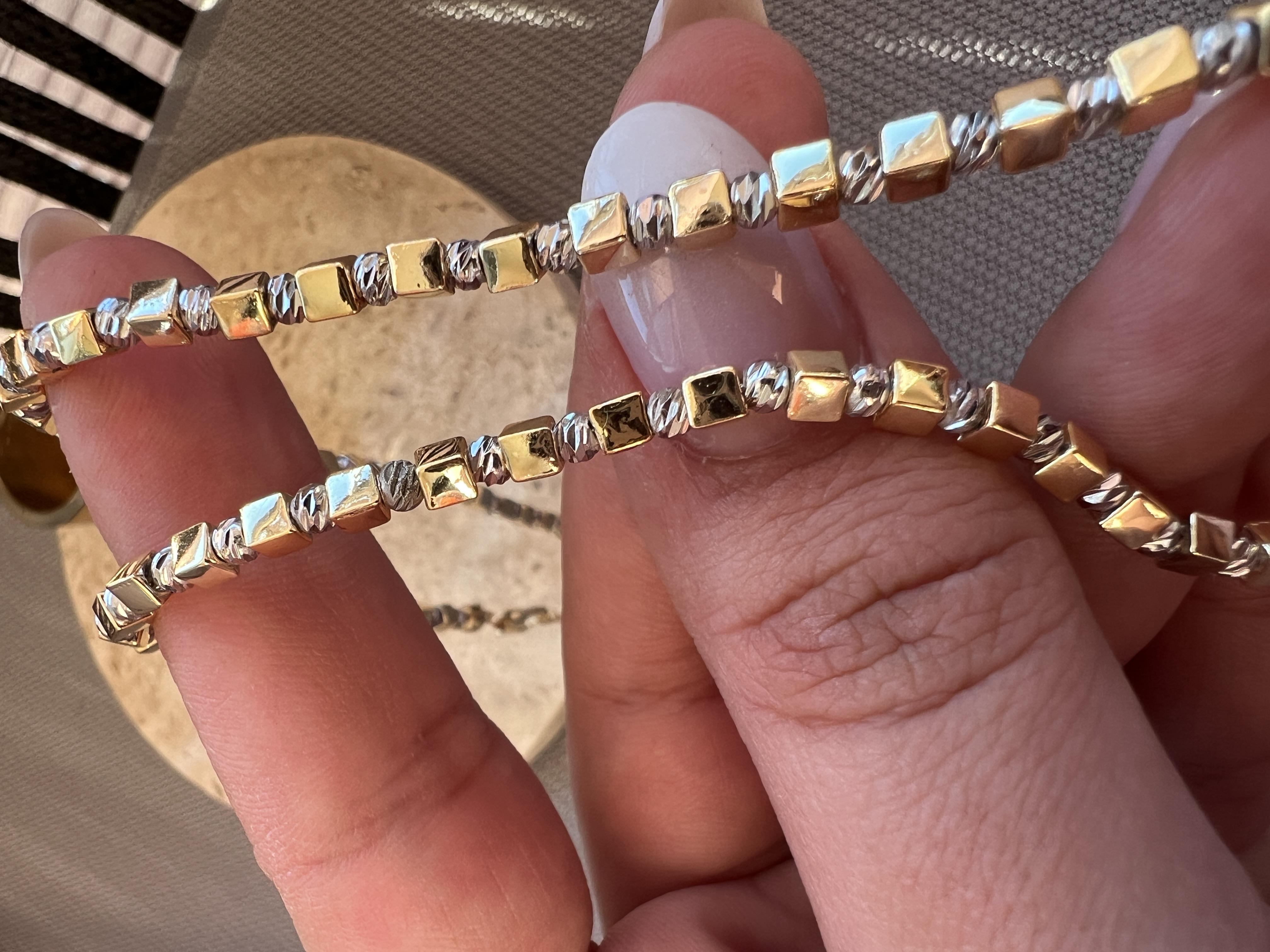 45 CM GOLD KÜP GÜMÜŞ DORİKA KOLYE