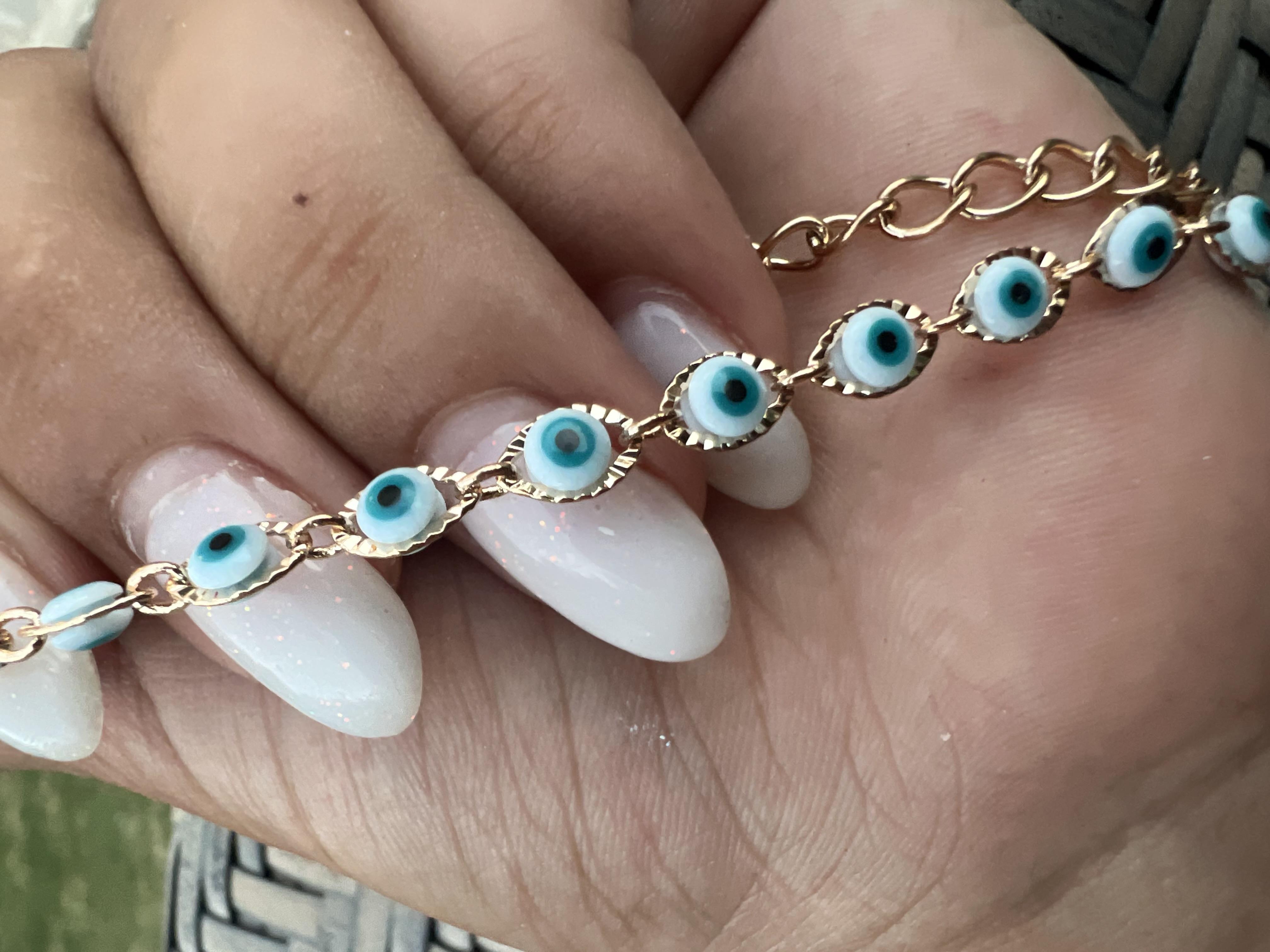 BEYAZ GÖZ NAZAR HALHAL MODELİ
