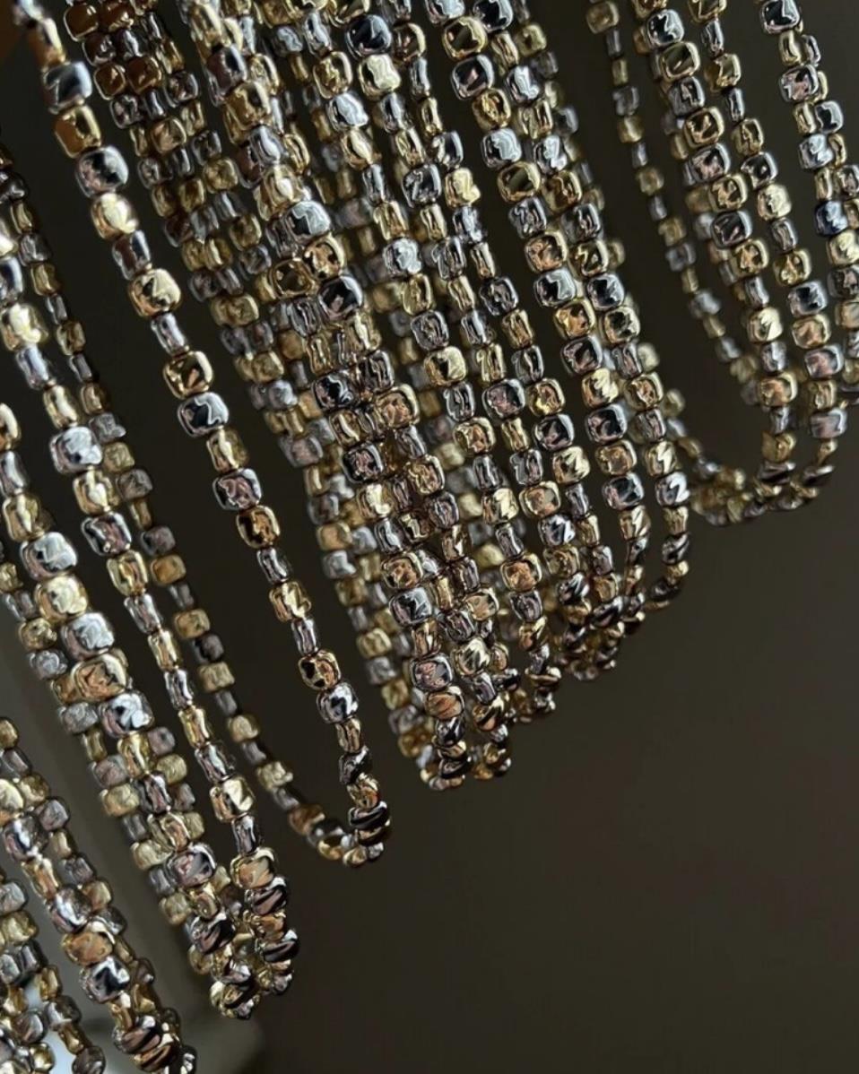 ÇAKIL TAŞI ÇİFT RENK KOLYE