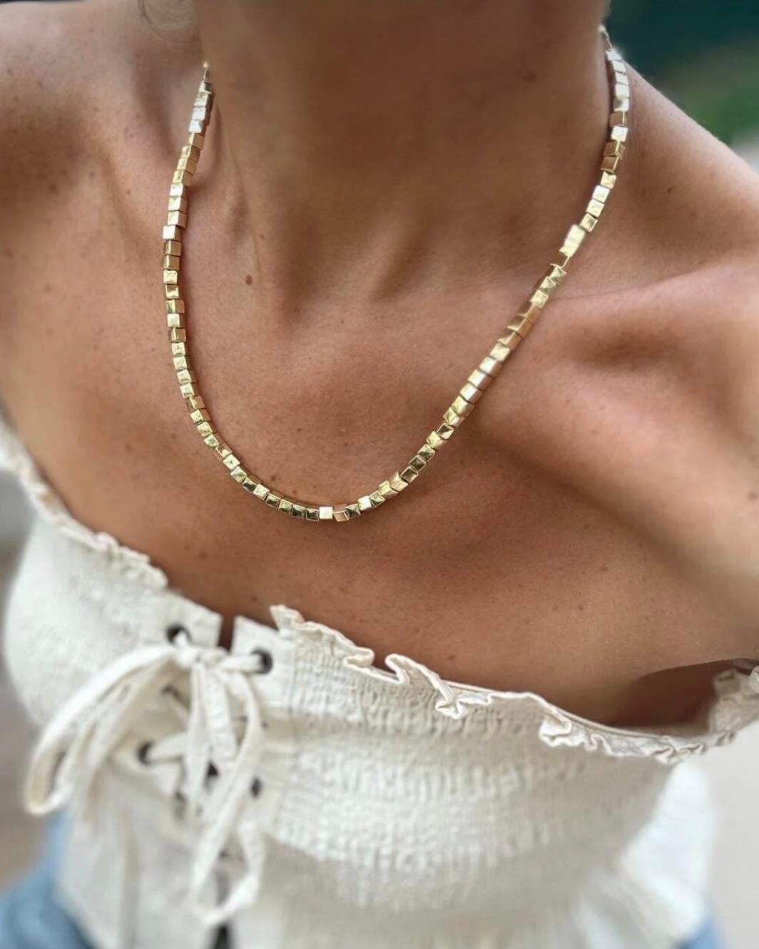 FULL KÜP GOLD KOLYE 48 CM