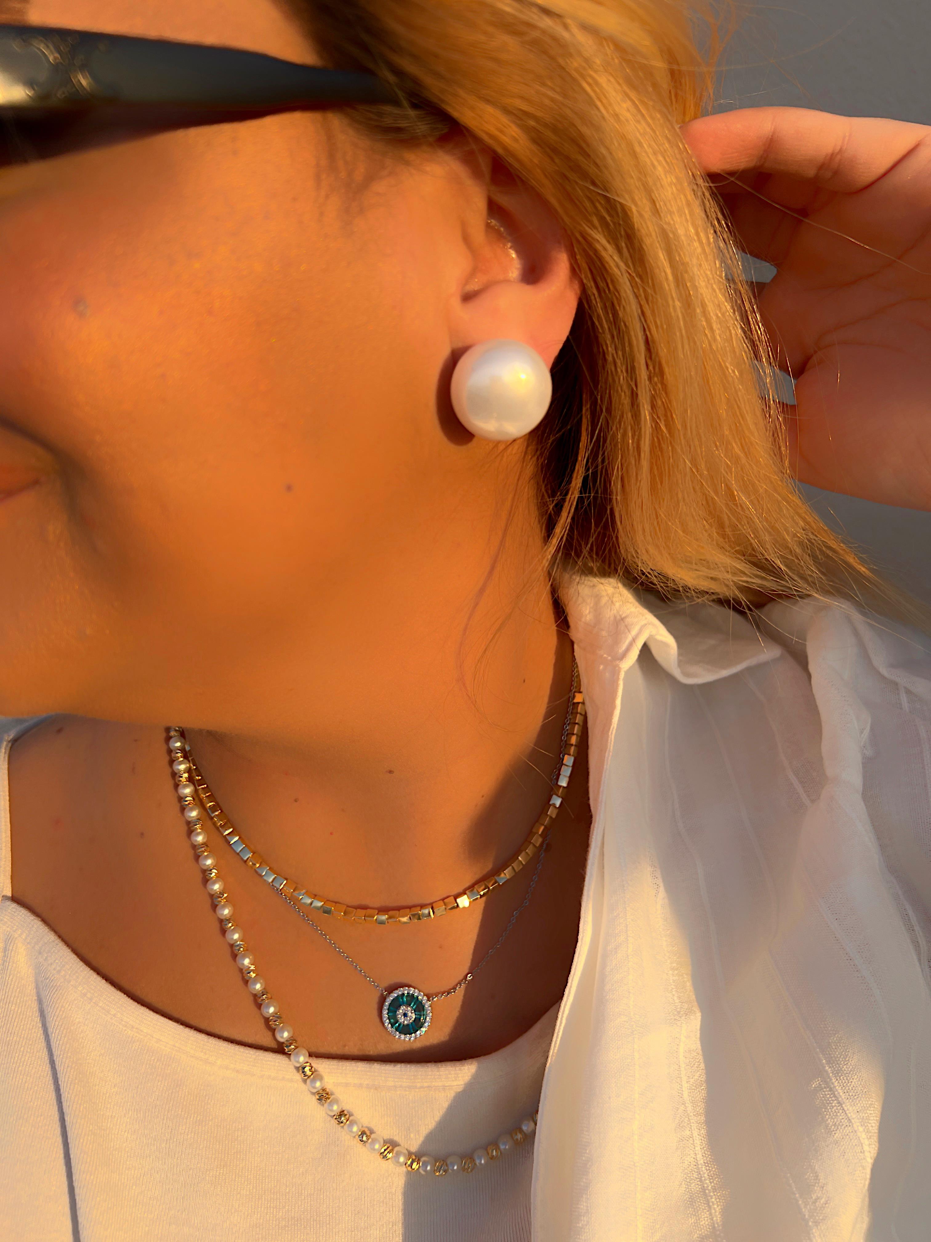 İRİ XL İNCİ BASIK TOP KÜPE