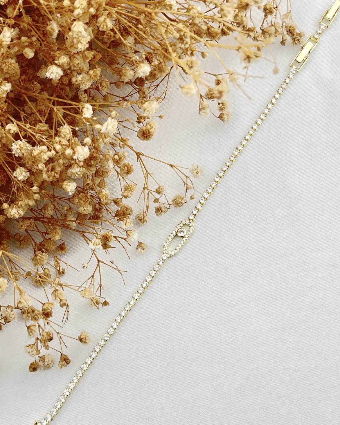 MİNİMAL VİP PIRLANTA GÖRÜNÜMLÜ BİLEKLİK