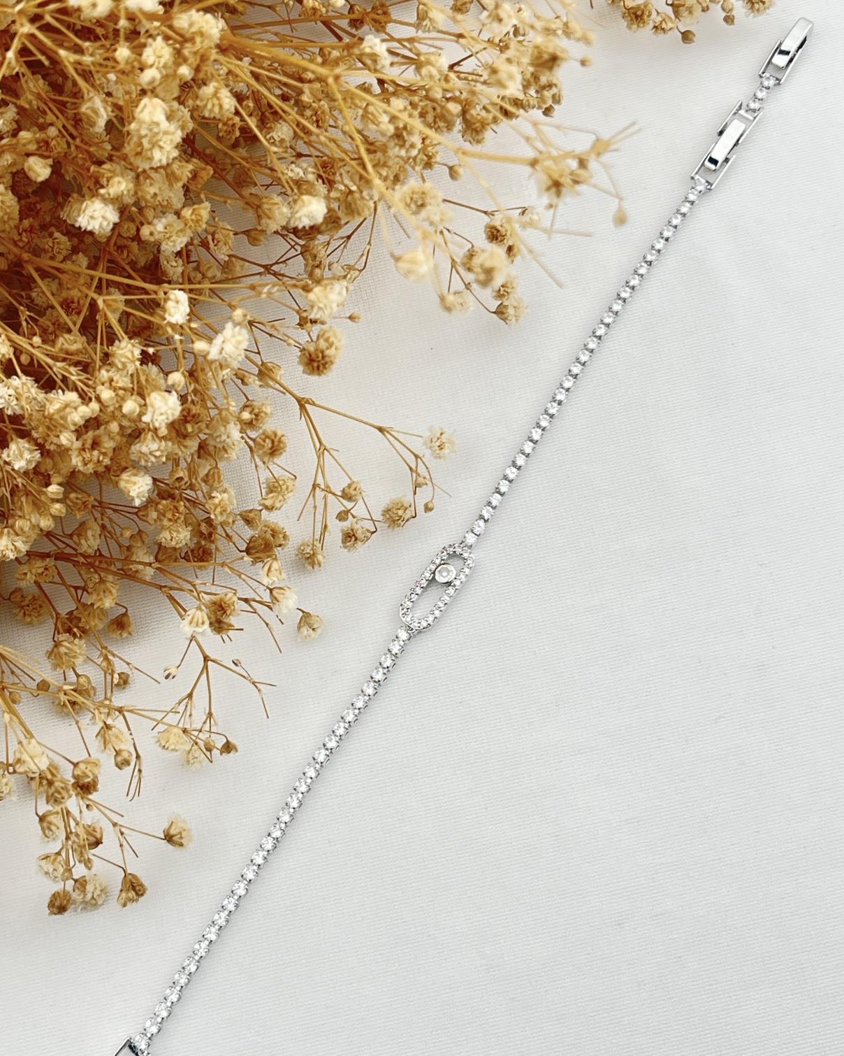 MİNİMAL VİP PIRLANTA GÖRÜNÜMLÜ BİLEKLİK