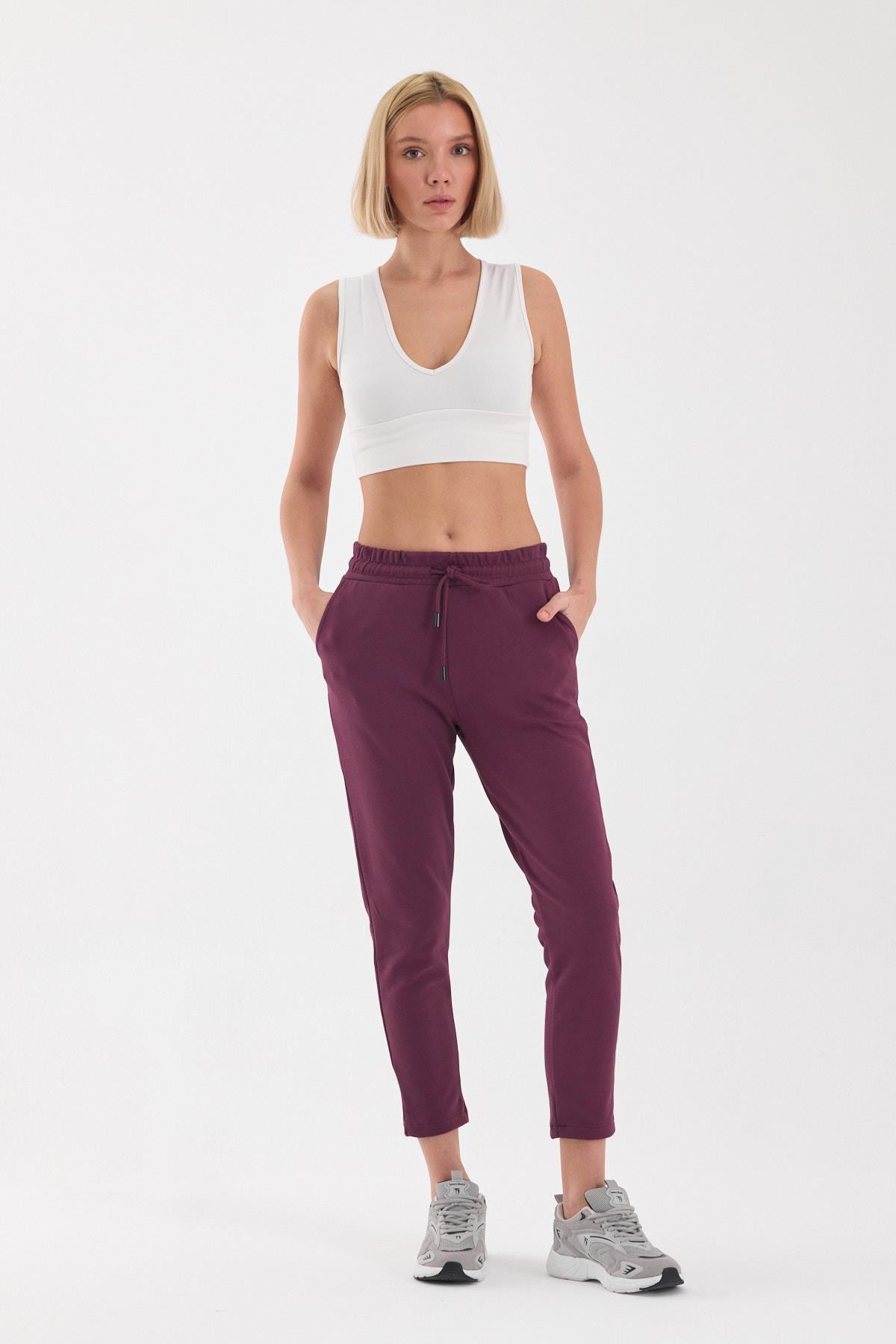 FİHA/4043-KADIN JOGGER PANTOLON - MAUVE WINE