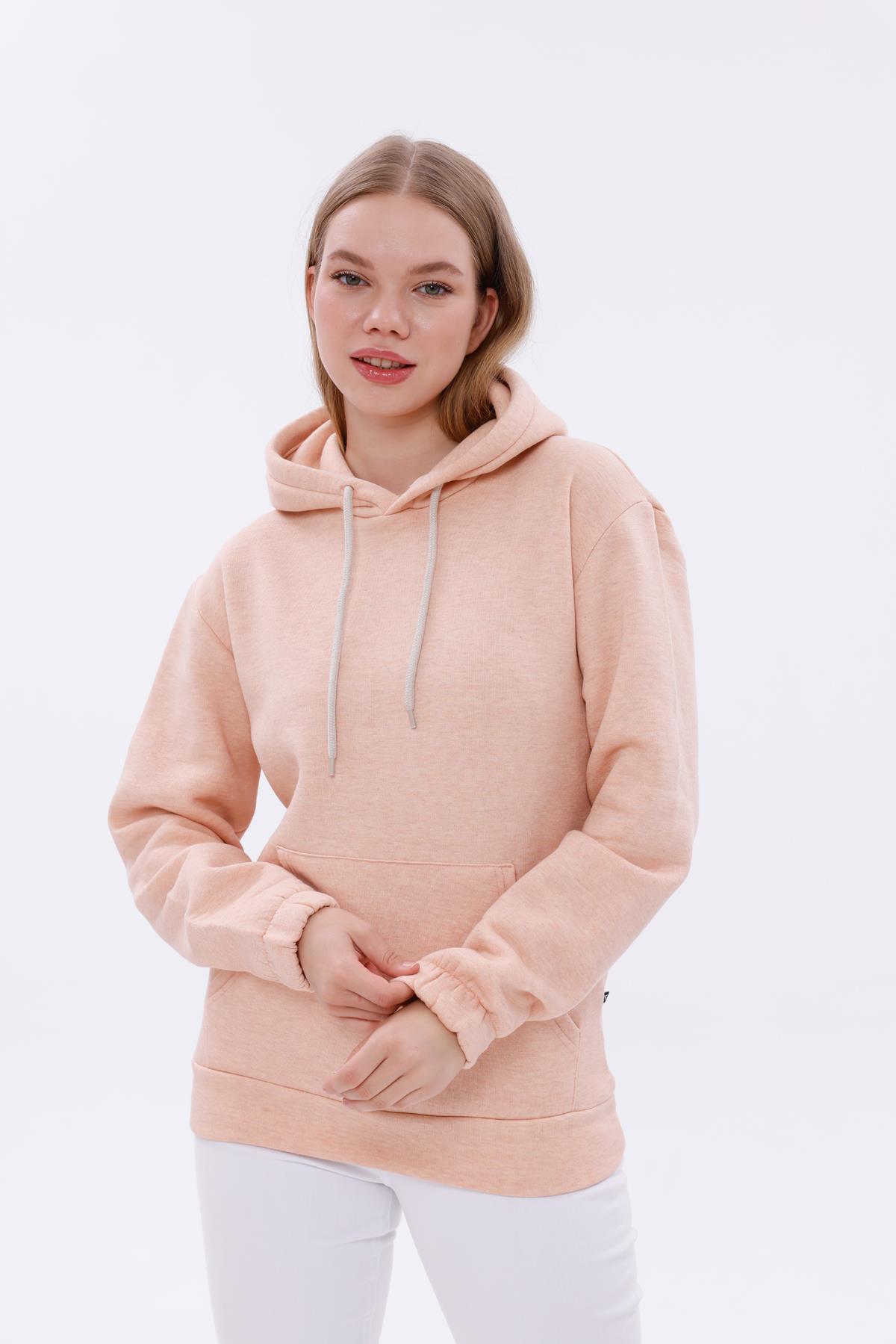 FİHA/9016-KOLU LASTİKLİ KAPŞONLU SWEAT - SOMON