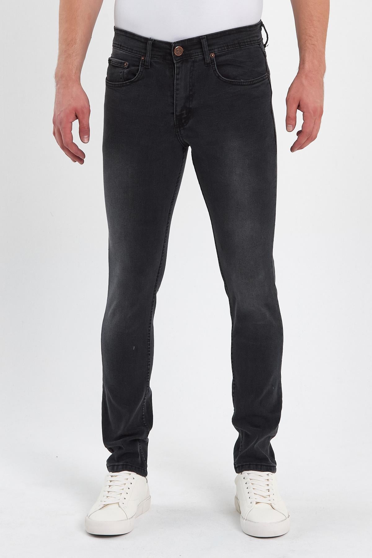 FİHA/AŞTI-8920 ERKEK TAŞLAMALI  KLASİK JEANS - ANTRASİT