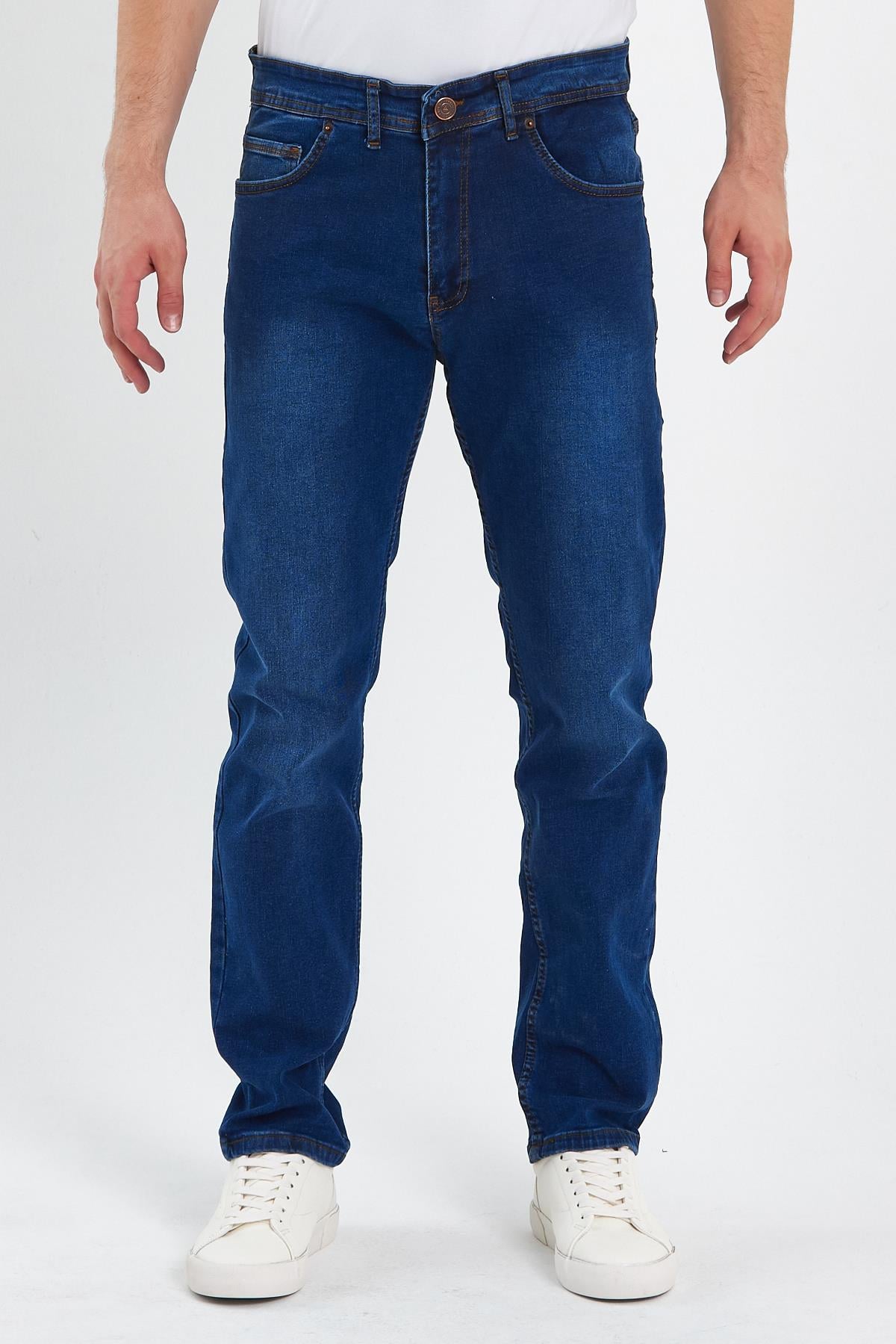 FİHA/BABA-8067 ERKEK FERMUARLI TAŞLI KLASİK JEANS
