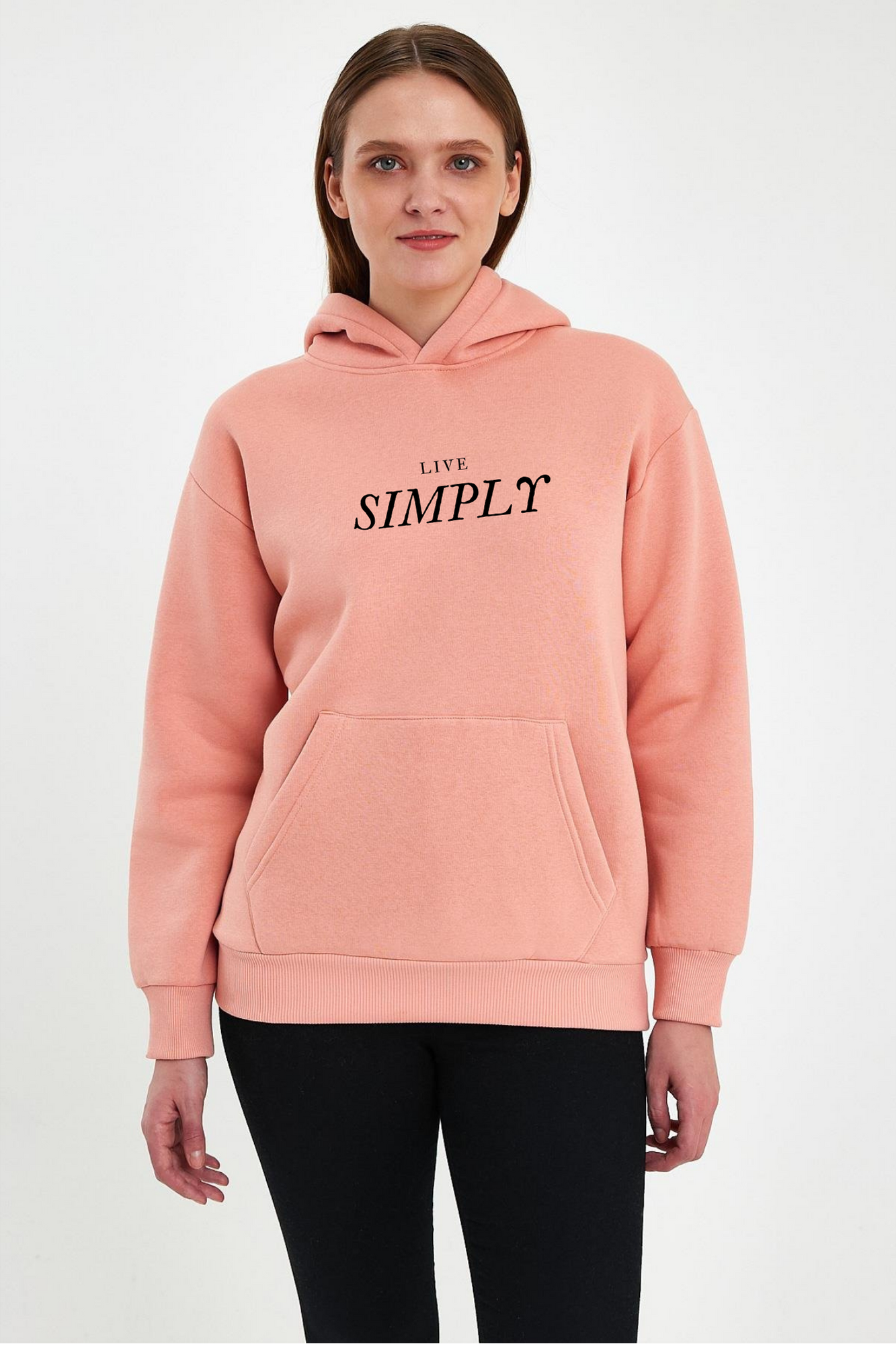 FİHA/2507-UNISEX BASKILI ŞARDONLU SWEAT - APRICOT