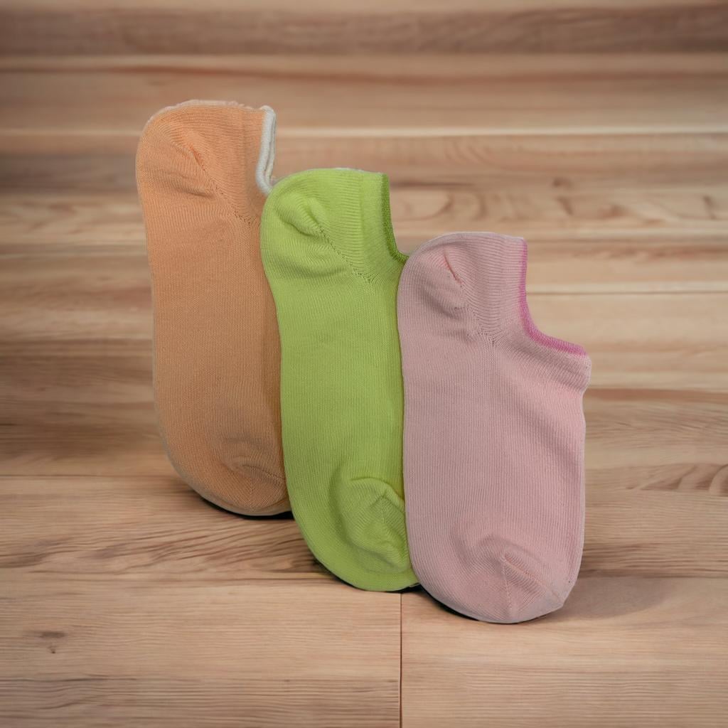FİHA/4035-KADIN 3LÜ TAKIM SNEAKER ÇORAP - PEMBE