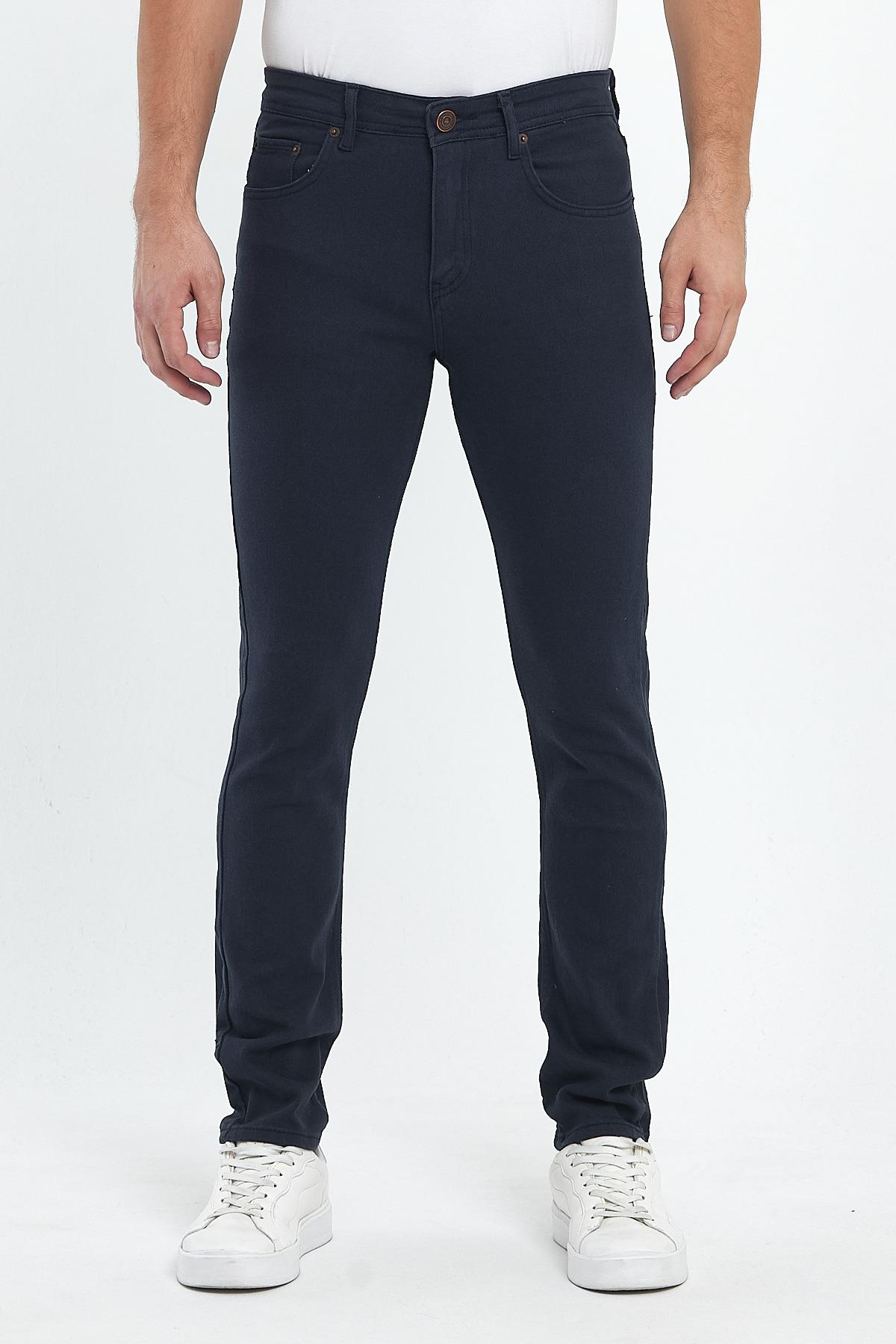 FİHA/8081-ERKEK SLİM FİT GABARDİN PANTOLON - LACİVERT