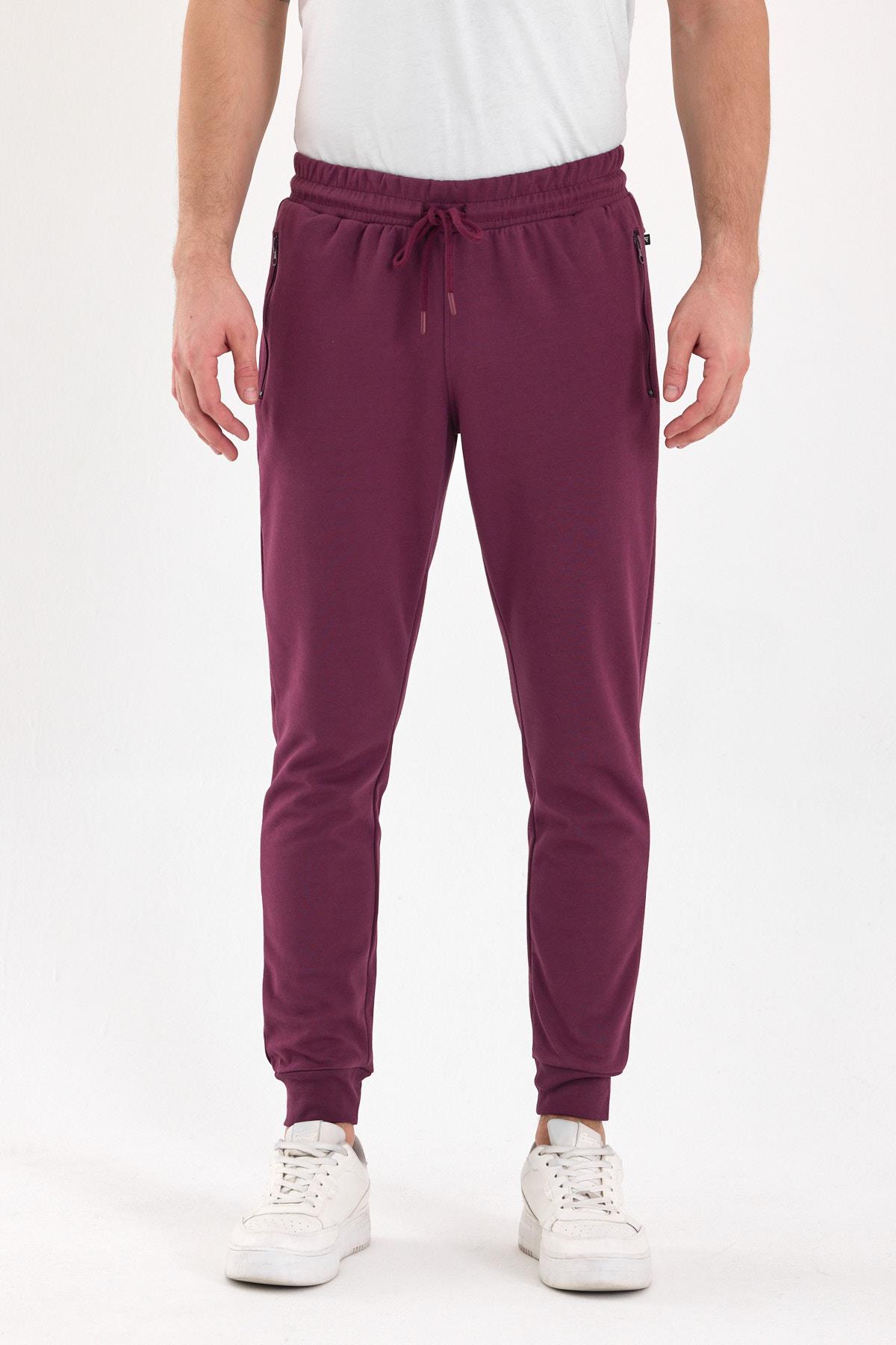 FİHA/9537-ERKEK PAÇA RİBANALI CEP FERMUARLI ALT - MAUVE WINE