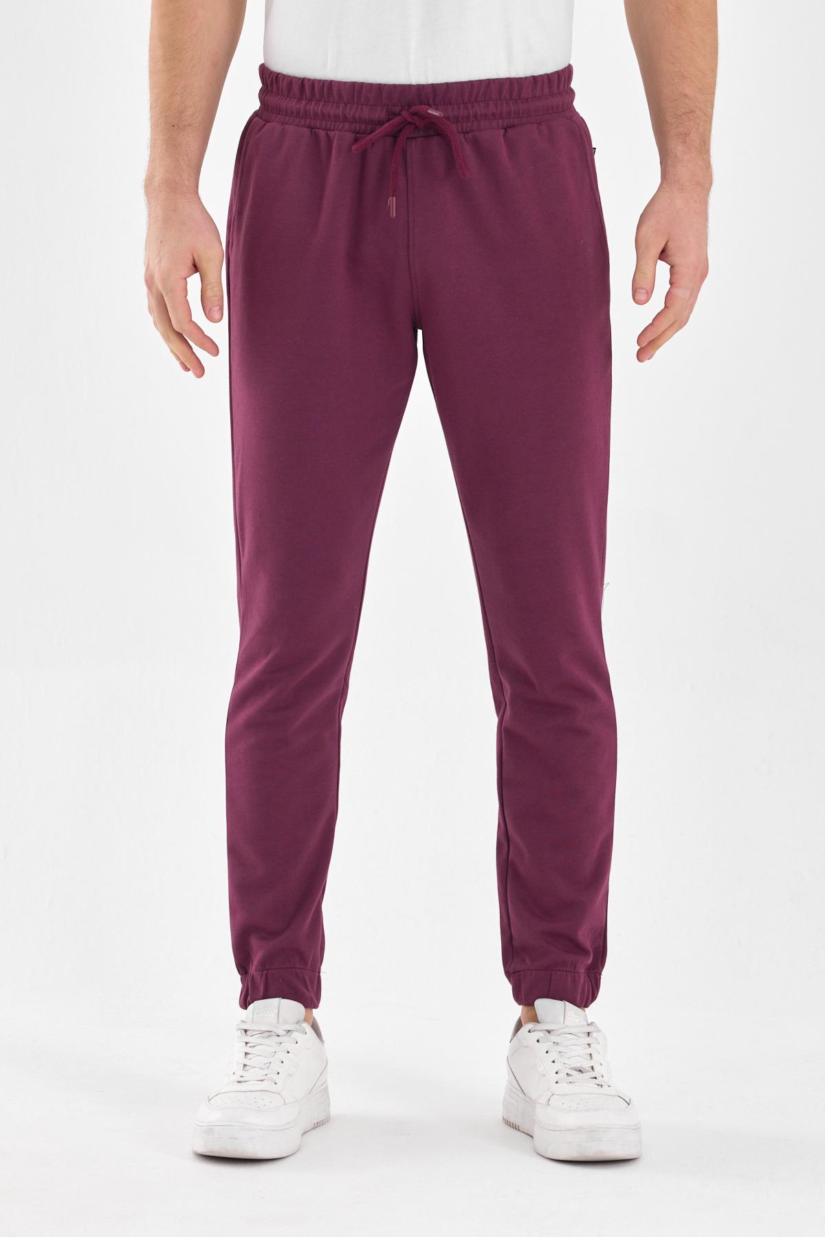 FİHA/9538-ERKEK PAÇA LASTİKLİ ESOFMAN ALT - MAUVE WINE