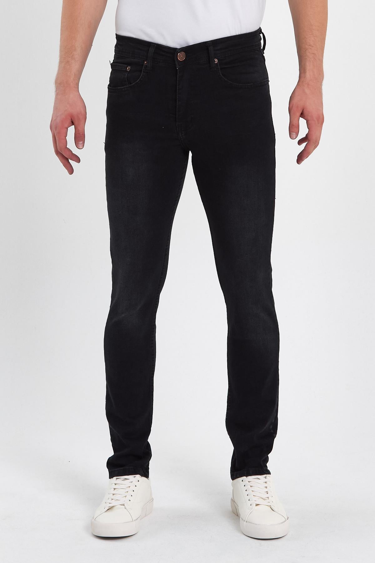 FİHA/BABA-8067 ERKEK FERMUARLI TAŞLI KLASİK JEANS 