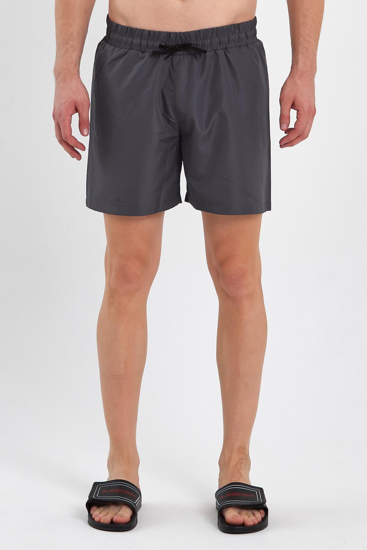 FİHA/PIRILTI-8913-ERKEK CEPSİZ DENİZ ŞORTU  - FÜME 
