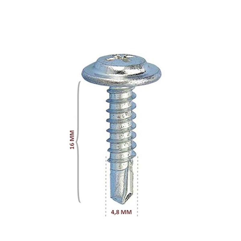 MERİDYEN4,8*16 Pul Başlı Matkap Uçlu Vida (500Ad.) 