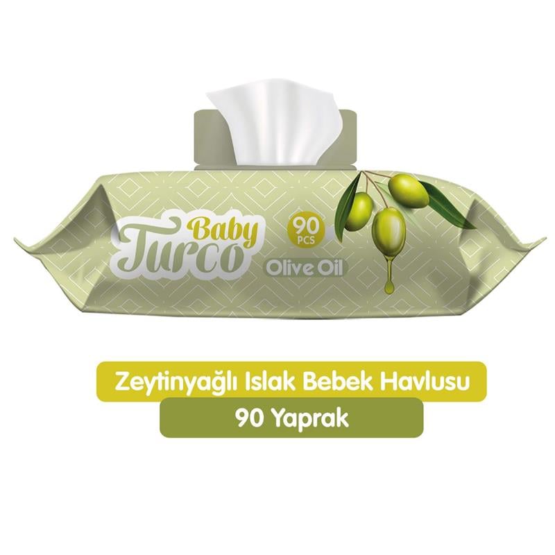 BOZABaby Turco Islak Havlu Zeytinyağlı 90 Lı