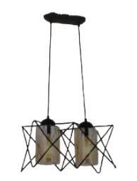 Star Yapı MarketBeliz 2 li Siyah Camlı Avize