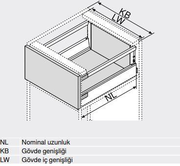 Blum Ara Bölme LAE T V30 WAWG