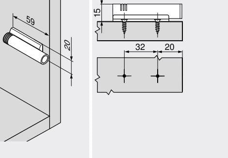Blum Blumotion Tekli Düz Tip Adaptör