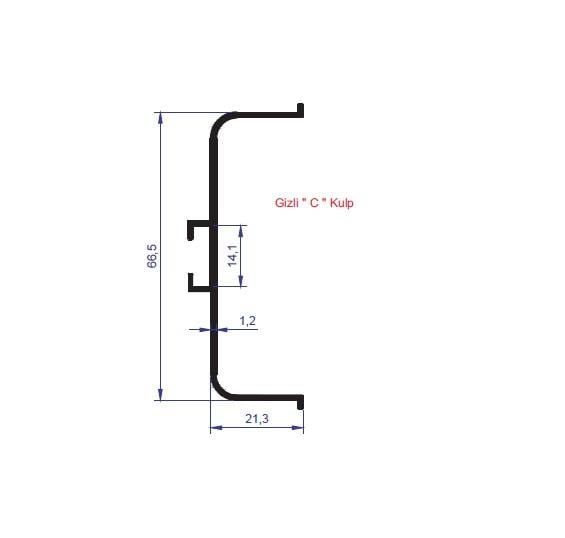 ErsaşBoy Kulp C Parlak 4000mm