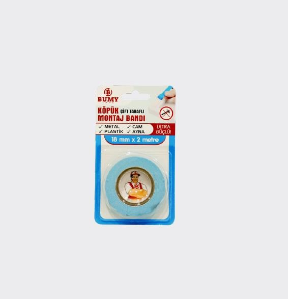 DiğerBumy Çift Taraflı Köpük 18mm*2mt Beyaz