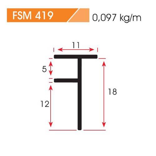 DiğerCam Çıtası Profili 3000 mm MK4418