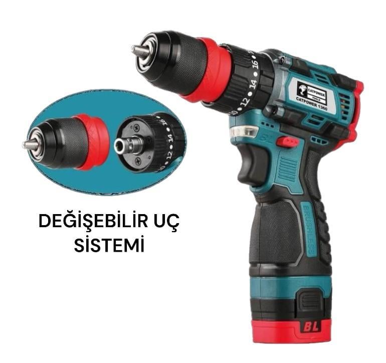 CATPOWERCatpower Akülü Vidalama 16V Li-ion 2.0Ah Kömürsüz