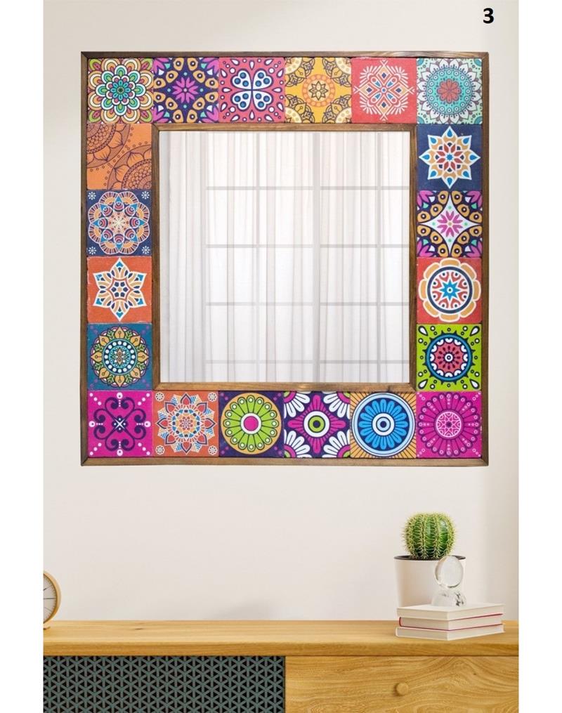 Dekoratif Doğal Taş Ayna 62*62cm