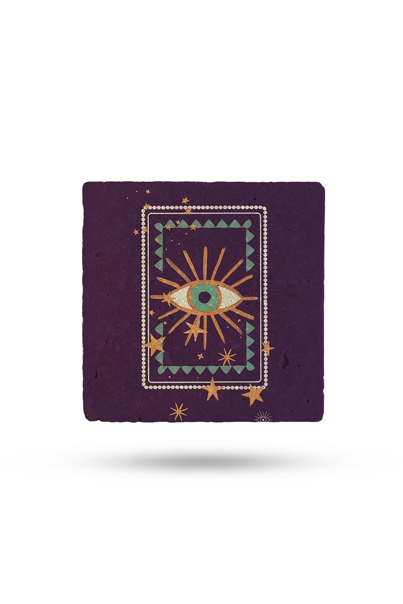 BEGOLONİDoğal Taş Bardak Altlığı Göz1 10*10cm