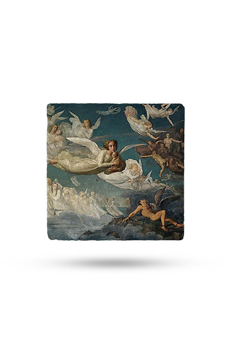 BEGOLONİDoğal Taş Bardak Altlığı Mitoloji2 10*10cm