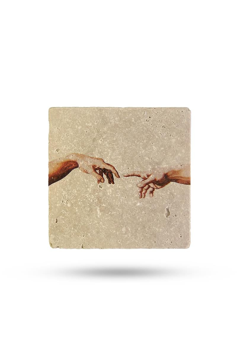 BEGOLONİDoğal Taş Bardak Altlığı Rönesans 10*10cm