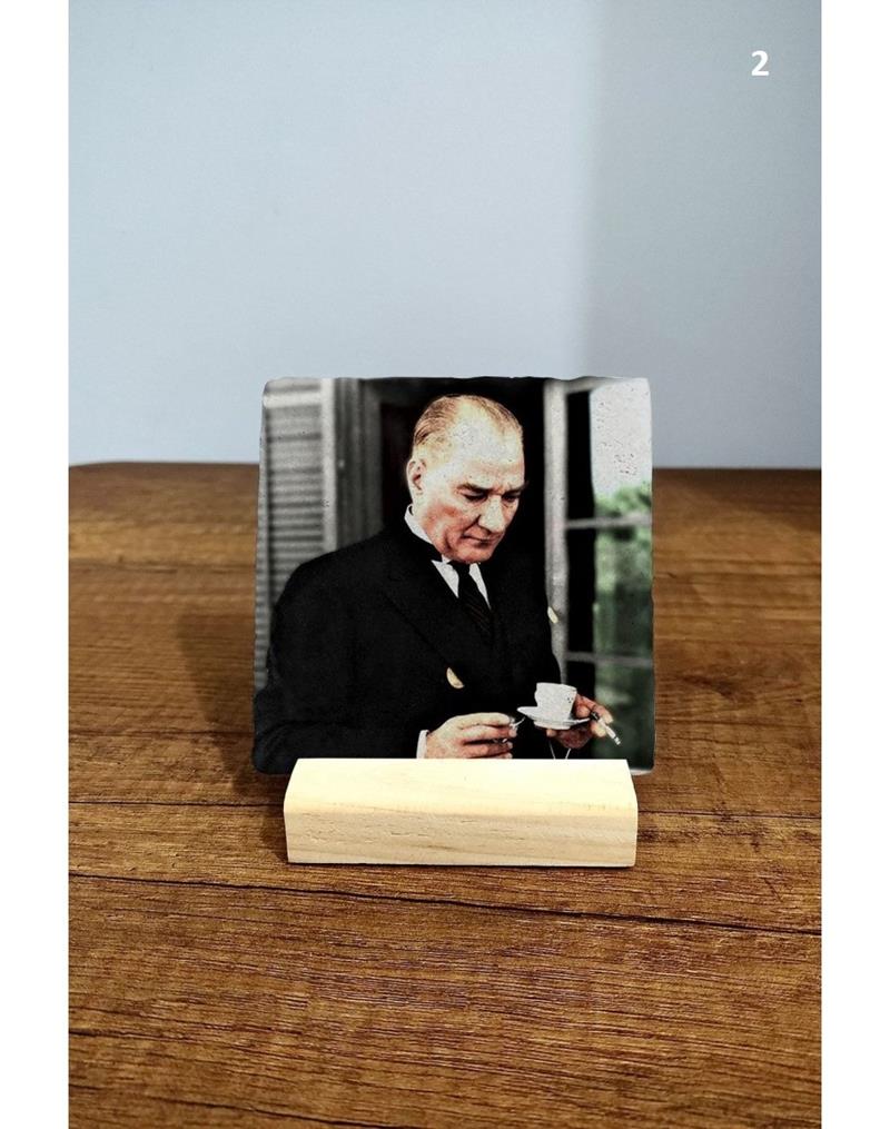 Doğal Taş Masa Dekoru Atatürk