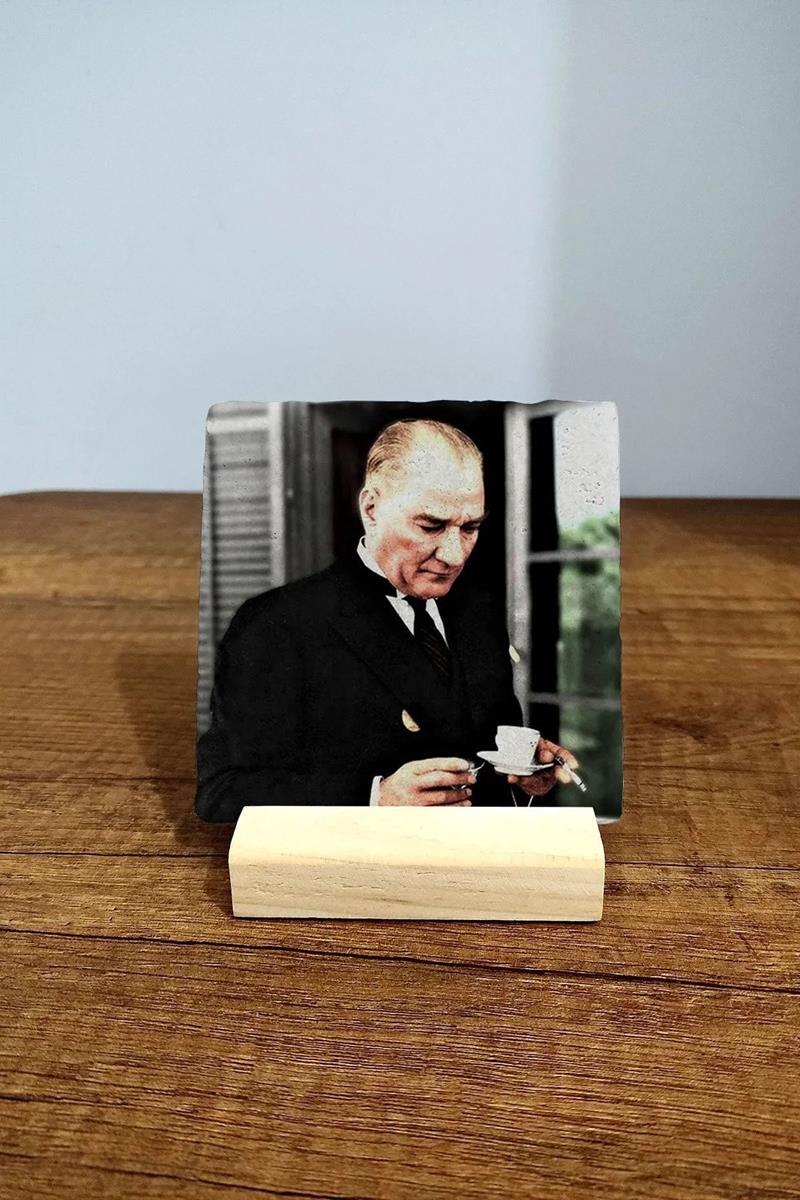 Doğal Taş Masa Dekoru Atatürk2