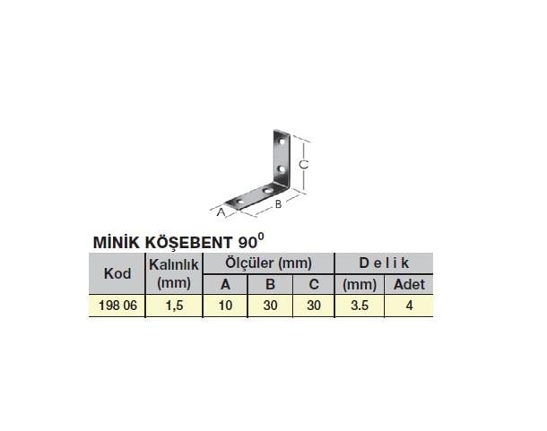 Ermo Minik Köşebent 90” 10*30*30