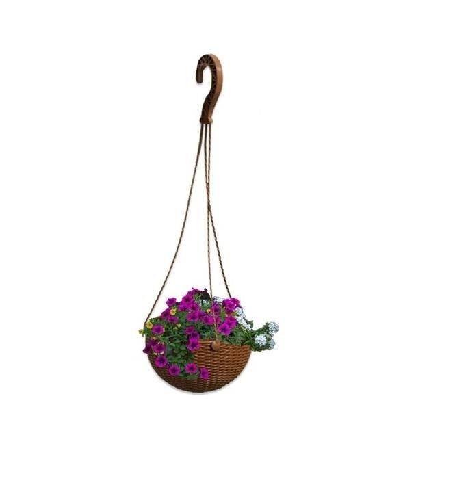 Hak Saksı Makrome Rattan Naturel Küçük
