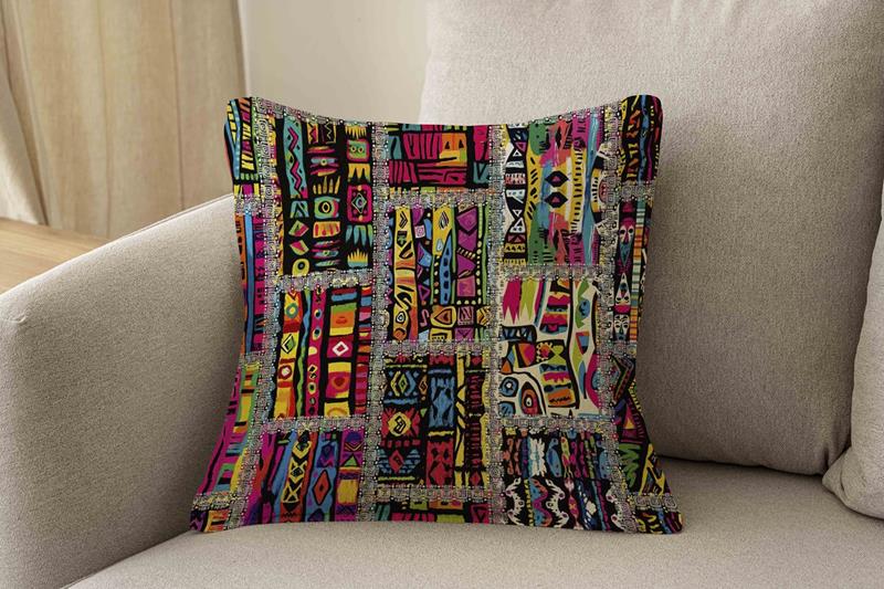 ADN HOME DECORKırlent 42*42 Afrika Patchwork