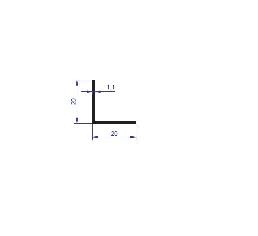 ErsaşL Köşebent 2cm Mat 3000mm