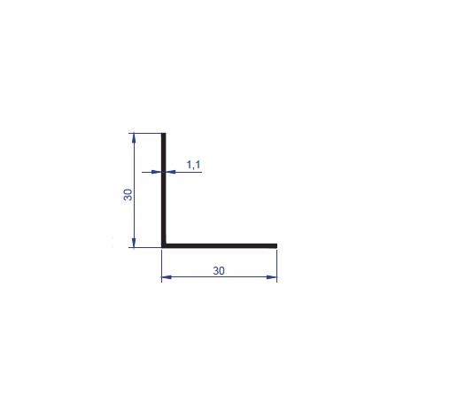 ErsaşL Köşebent 3cm Mat 3000mm