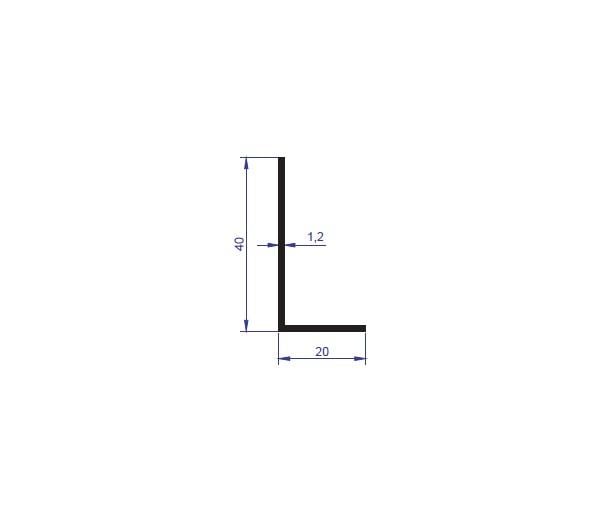 ErsaşL Köşebent 4*2cm Mat 3000mm