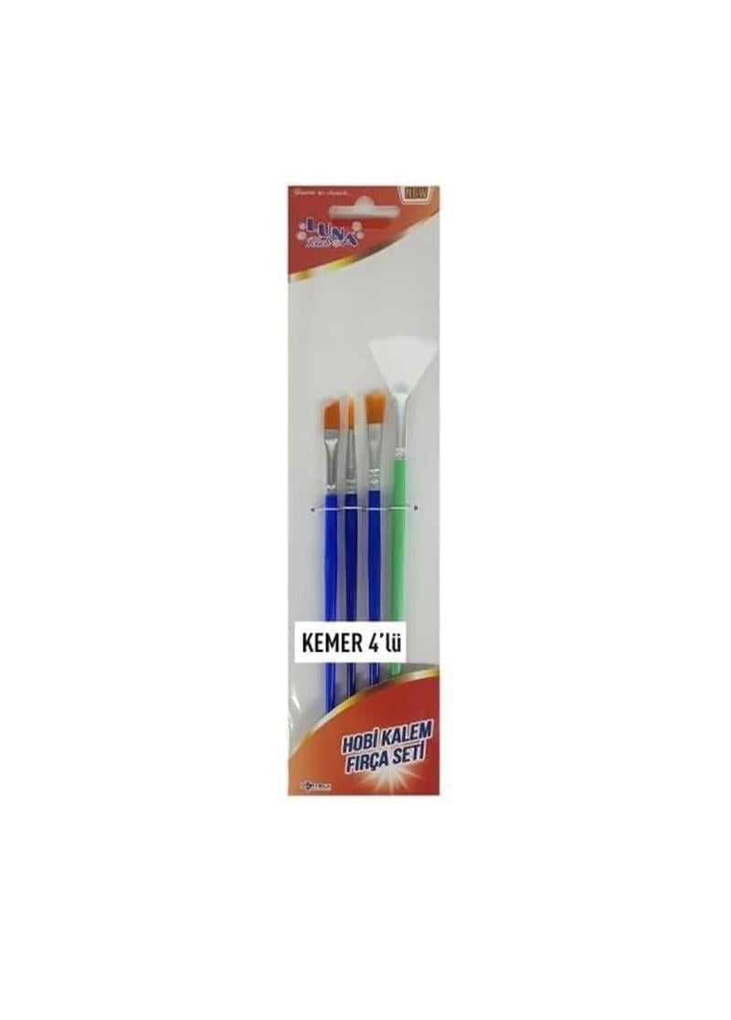 İZMİR FIRÇALuna Touch Hobi Kalem Fırça Kemer 4 lü Set