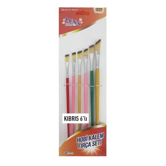 İZMİR FIRÇALuna Touch Hobi Kalem Fırça Kıbrıs 6 lı Set