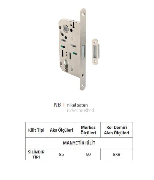SYSTEMManyetik Kilit Yale Nikel