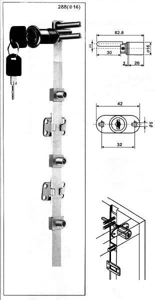 DiğerMerkezi Çekmece Kilidi 16mm 70
